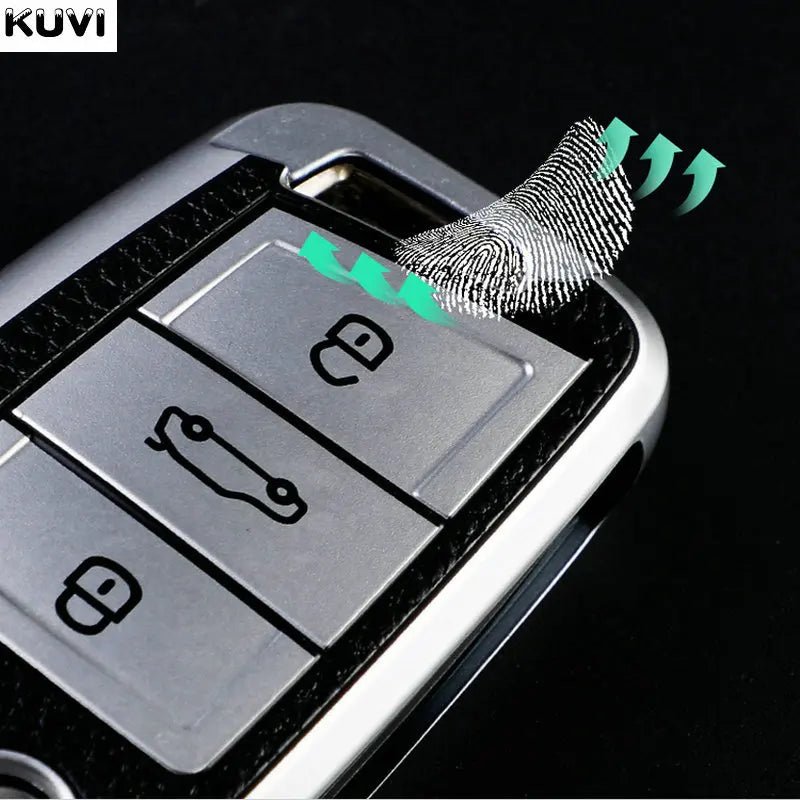 Für Volkswagen VW Polo Golf7 MK7 Tiguan für Skoda Octavia Kodiaq Karoq für Seat Ateca Auto Schlüssel Fall Abdeckung Tasche Schlüsselbund Schutz - flohmarkt-deutschland.shop