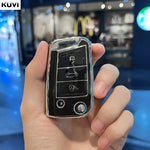 Für Volkswagen VW Polo Golf7 MK7 Tiguan für Skoda Octavia Kodiaq Karoq für Seat Ateca Auto Schlüssel Fall Abdeckung Tasche Schlüsselbund Schutz - flohmarkt-deutschland.shop