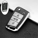 Für Volkswagen VW Polo Golf7 MK7 Tiguan für Skoda Octavia Kodiaq Karoq für Seat Ateca Auto Schlüssel Fall Abdeckung Tasche Schlüsselbund Schutz - flohmarkt-deutschland.shop