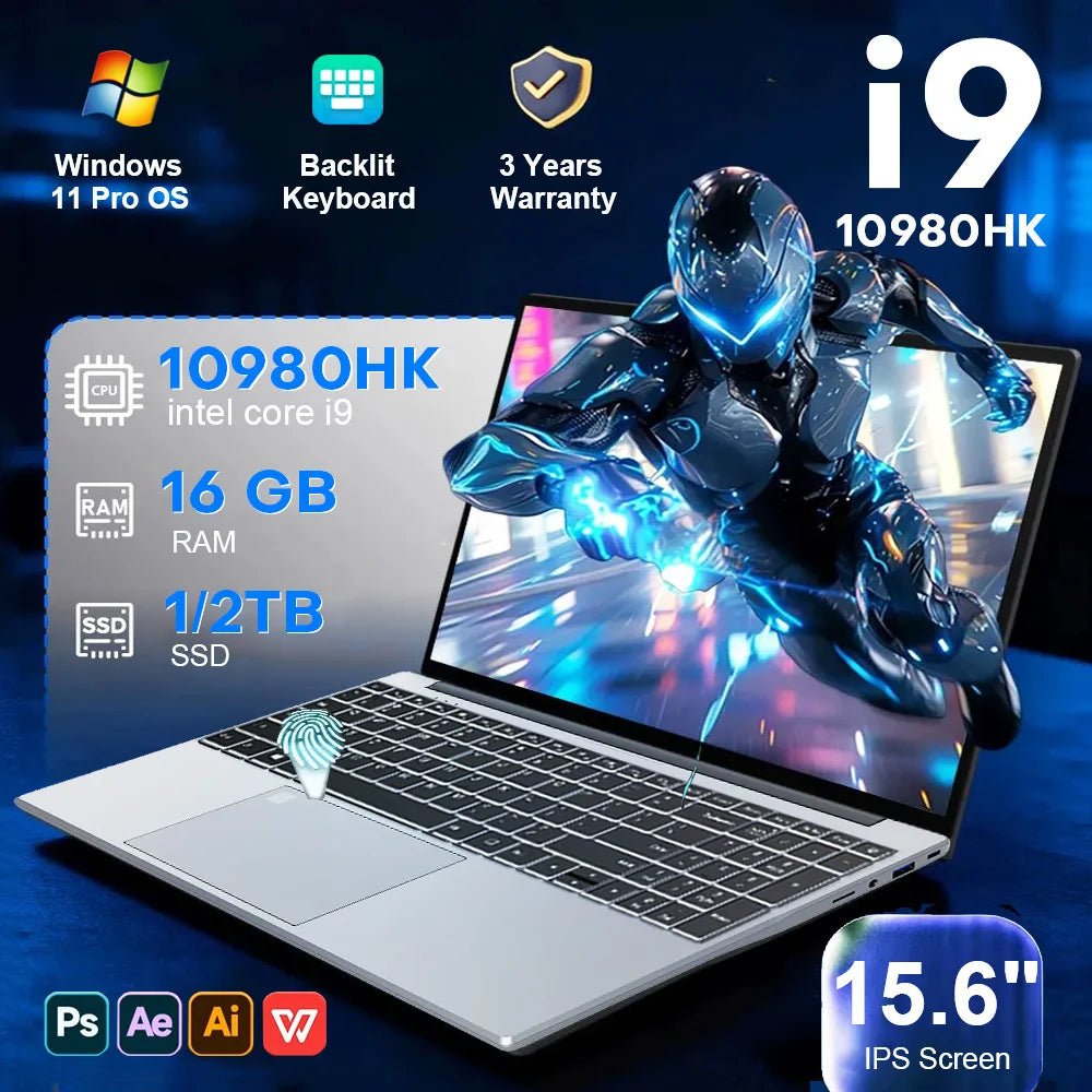 Gaming Laptop 15,6 Zoll Intel Core i9 16GB RAM 1TB SSD Win11 - flohmarkt-deutschland.shop