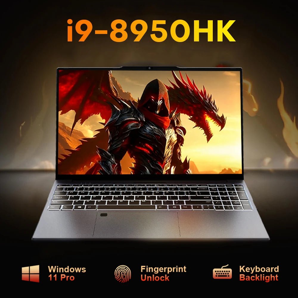 Gaming Laptop 15,6 Zoll Intel Core i9 16GB RAM Fingerabdruck Win11 - flohmarkt-deutschland.shop