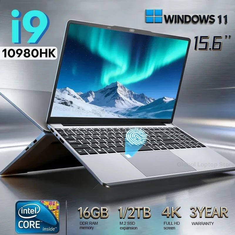 Gaming Laptop 15,6 Zoll Intel Core i9 16GB RAM Fingerabdruck Win11 - flohmarkt-deutschland.shop