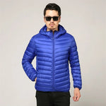 Ganzjahres-Daunenjacke für Herren, ultraleicht, verstaubar, wasser- und windabweisend, atmungsaktiv, große Herren-Kapuzenjacken - flohmarkt-deutschland.shop