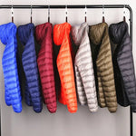 Ganzjahres-Daunenjacke für Herren, ultraleicht, verstaubar, wasser- und windabweisend, atmungsaktiv, große Herren-Kapuzenjacken - flohmarkt-deutschland.shop
