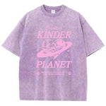 Geeate A Kinder Planet Pink Print Mans Tee Clothing Cartoon Comfort T-Shirt Round Neck T-Shirts Retro S-Xxxl Half Sleeve - flohmarkt-deutschland.shop