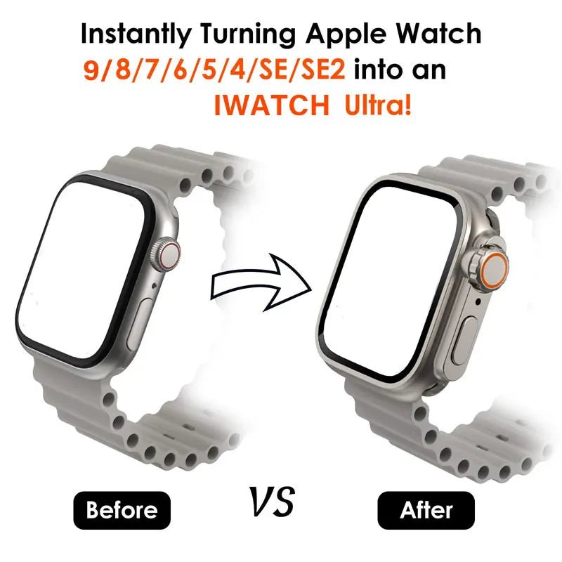 Gehärtete Glasabdeckung für Apple Watch 41 mm 45 mm 40 mm 44 mm, Displayschutzfolie vorne und hinten, vollständiger Schutz für iWatch 9 8 7 SE 6 5 4 - flohmarkt-deutschland.shop