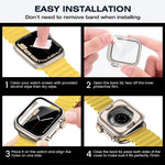 Gehärtete Glasabdeckung für Apple Watch 41 mm 45 mm 40 mm 44 mm, Displayschutzfolie vorne und hinten, vollständiger Schutz für iWatch 9 8 7 SE 6 5 4 - flohmarkt-deutschland.shop