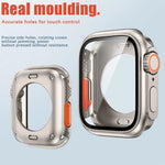 Gehärtete Glasabdeckung für Apple Watch 41 mm 45 mm 40 mm 44 mm, Displayschutzfolie vorne und hinten, vollständiger Schutz für iWatch 9 8 7 SE 6 5 4 - flohmarkt-deutschland.shop