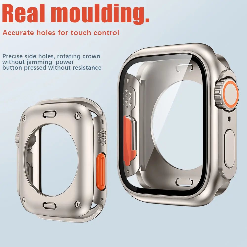 Gehärtete Glasabdeckung für Apple Watch 41 mm 45 mm 40 mm 44 mm, Displayschutzfolie vorne und hinten, vollständiger Schutz für iWatch 9 8 7 SE 6 5 4 - flohmarkt-deutschland.shop