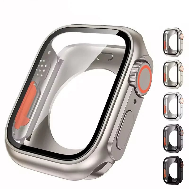 Gehärtete Glasabdeckung für Apple Watch 41 mm 45 mm 40 mm 44 mm, Displayschutzfolie vorne und hinten, vollständiger Schutz für iWatch 9 8 7 SE 6 5 4 - flohmarkt-deutschland.shop