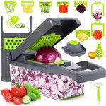 Gemüsehacker 16-in-1 Dicer Schneider Reibe Küchenwerkzeug mit Griff - flohmarkt-deutschland.shop