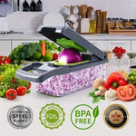 Gemüsehacker 16-in-1 Dicer Schneider Reibe Küchenwerkzeug mit Griff - flohmarkt-deutschland.shop