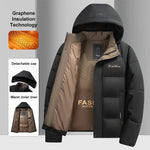 Graphene Warme Winddichte Jacke Männer Winter Neue Mode Komfortable Verdickte Outdoor Mit Kapuze Mantel Männliche Casual Kleidung - flohmarkt-deutschland.shop