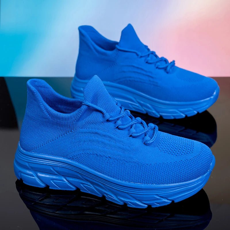 Graue Herren-Laufschuhe – atmungsaktive, mit Spitze gepolsterte, flache Stiefel aus Mesh, leichte Sport-Trainingsschuhe, lässige Design-Schuhe - flohmarkt-deutschland.shop
