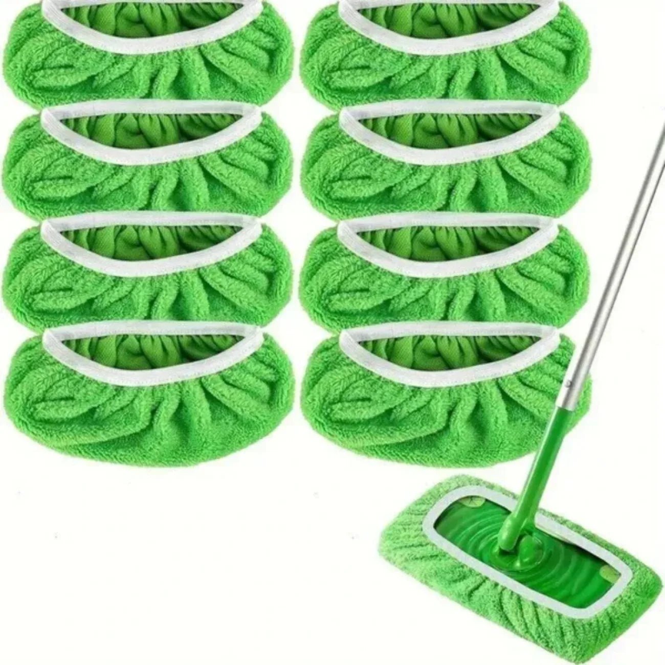 GreenCare EcoMop Pro Mop Cover Set - 6er Pack Wiederverwendbare Mikrofaser Pads Für Staub Nässe Und Tierhaare - flohmarkt-deutschland.shop