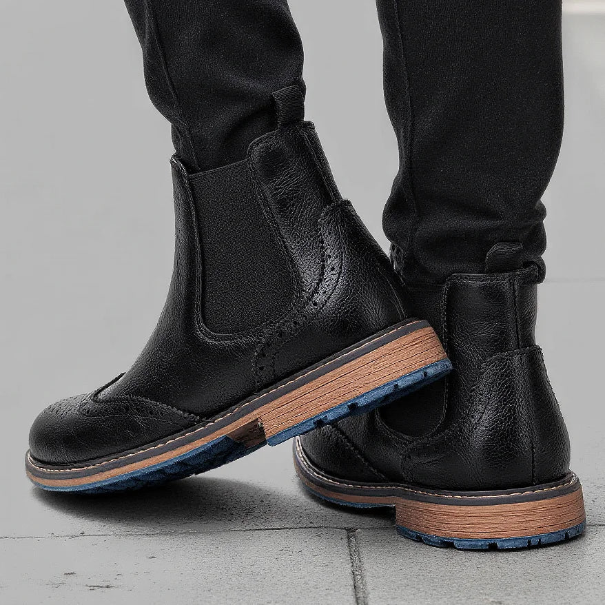 Größe 7–13 Brogue Chelsea Herrenstiefel Klassische Lederstiefel im amerikanischen Stil - flohmarkt-deutschland.shop