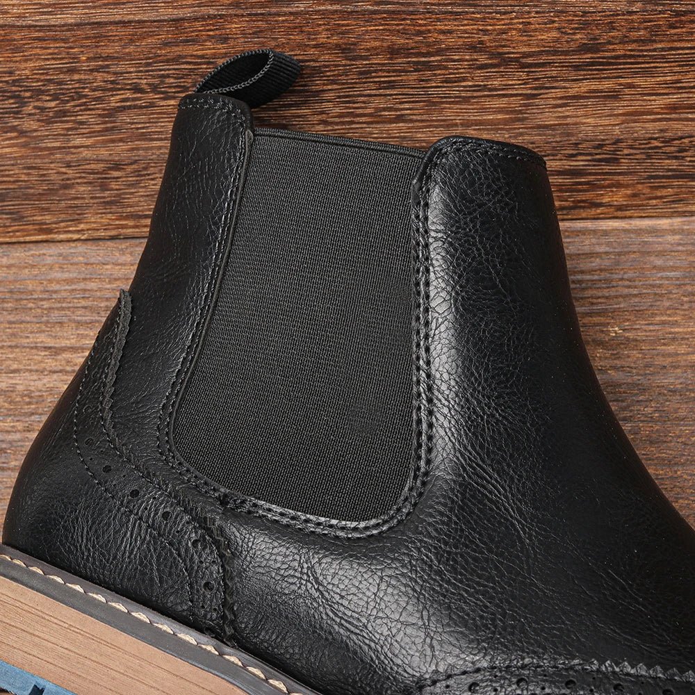 Größe 7–13 Brogue Chelsea Herrenstiefel Klassische Lederstiefel im amerikanischen Stil - flohmarkt-deutschland.shop
