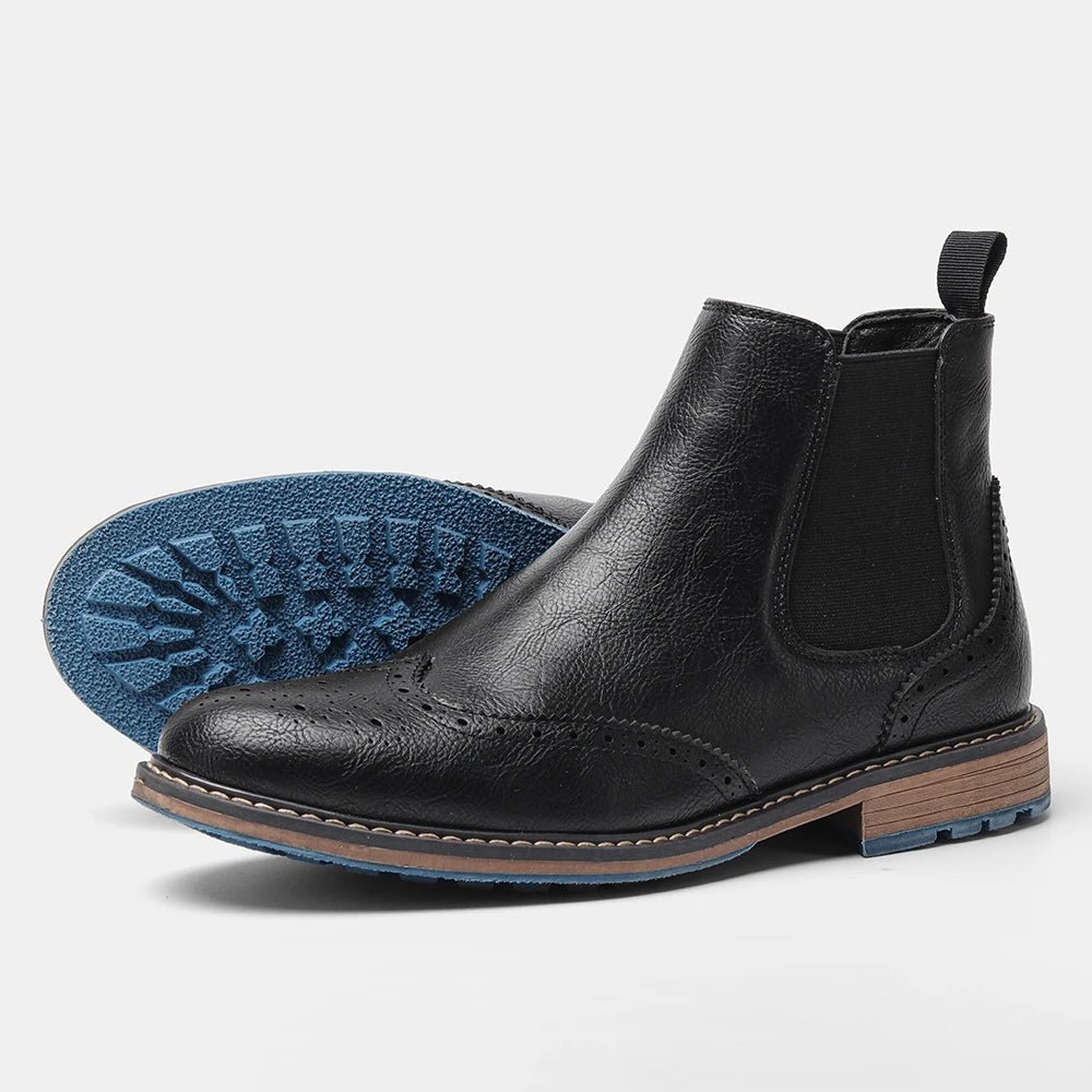 Größe 7–13 Brogue Chelsea Herrenstiefel Klassische Lederstiefel im amerikanischen Stil - flohmarkt-deutschland.shop