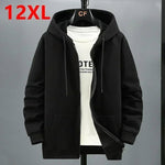 Große Fleece-Strickjacke mit Kapuze für Herren, Herbst und Winter, trendige Modejacke, Übergröße, Kapuzenpullover, 12XL, 10XL, große Herrenbekleidung - flohmarkt-deutschland.shop