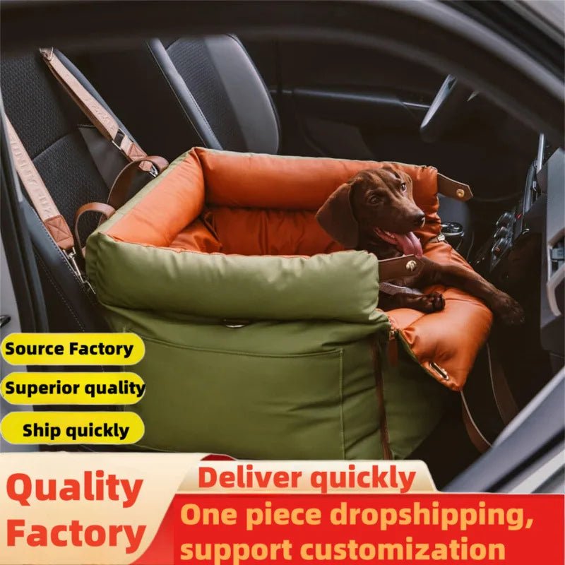 GUANGLIE Auto Hundebett Leder PU - Wasserdicht Abnehmbar Waschbar All Jahreszeiten - flohmarkt-deutschland.shop