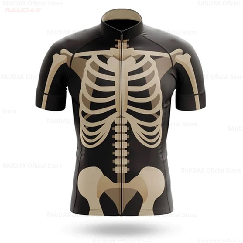 Halloween Skull Cycling Jersey Short Sleeve Men Summer Bike Clothing Road Bicycle Jersey MTB Breathable Cycling Shirt Maillot - flohmarkt-deutschland.shop