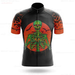 Halloween Skull Cycling Jersey Short Sleeve Men Summer Bike Clothing Road Bicycle Jersey MTB Breathable Cycling Shirt Maillot - flohmarkt-deutschland.shop