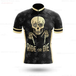 Halloween Skull Cycling Jersey Short Sleeve Men Summer Bike Clothing Road Bicycle Jersey MTB Breathable Cycling Shirt Maillot - flohmarkt-deutschland.shop