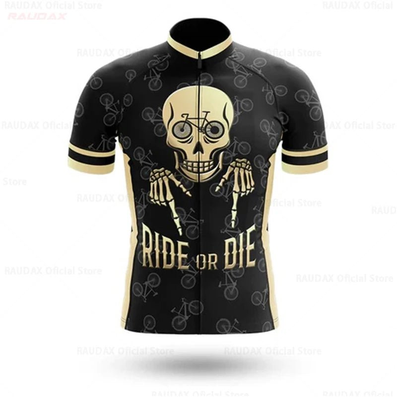 Halloween Skull Cycling Jersey Short Sleeve Men Summer Bike Clothing Road Bicycle Jersey MTB Breathable Cycling Shirt Maillot - flohmarkt-deutschland.shop