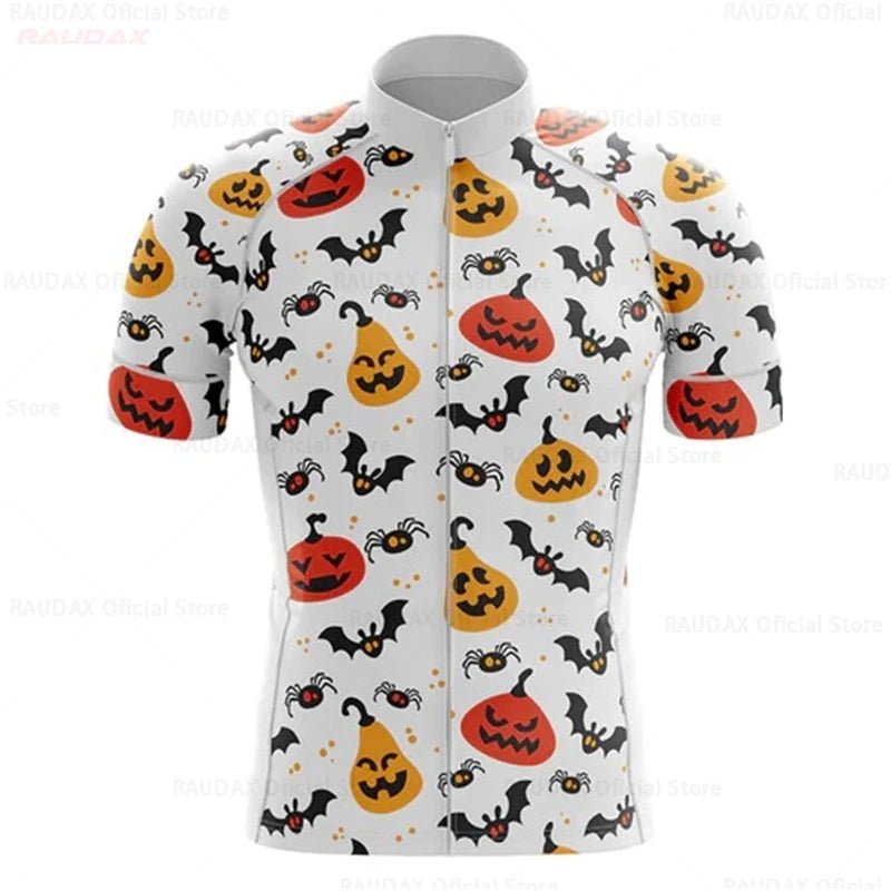 Halloween Skull Cycling Jersey Short Sleeve Men Summer Bike Clothing Road Bicycle Jersey MTB Breathable Cycling Shirt Maillot - flohmarkt-deutschland.shop