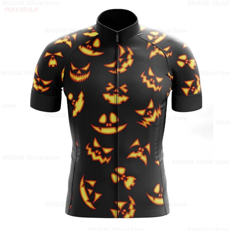 Halloween Skull Cycling Jersey Short Sleeve Men Summer Bike Clothing Road Bicycle Jersey MTB Breathable Cycling Shirt Maillot - flohmarkt-deutschland.shop