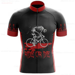 Halloween Skull Cycling Jersey Short Sleeve Men Summer Bike Clothing Road Bicycle Jersey MTB Breathable Cycling Shirt Maillot - flohmarkt-deutschland.shop