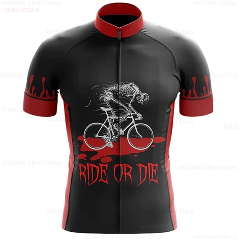 Halloween Skull Cycling Jersey Short Sleeve Men Summer Bike Clothing Road Bicycle Jersey MTB Breathable Cycling Shirt Maillot - flohmarkt-deutschland.shop