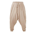 Haremshose für Herren, Baumwolle, Leinen, tiefer Schritt, gemütliche Streetwear, lockere Passform, atmungsaktiv, leicht, lange Hose, männliche Jogger - flohmarkt-deutschland.shop