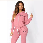 Heiße Damenmode Trainings anzug gestreifte Hoodies und Jogger hosen Damen tägliche Freizeit kleidung - flohmarkt-deutschland.shop