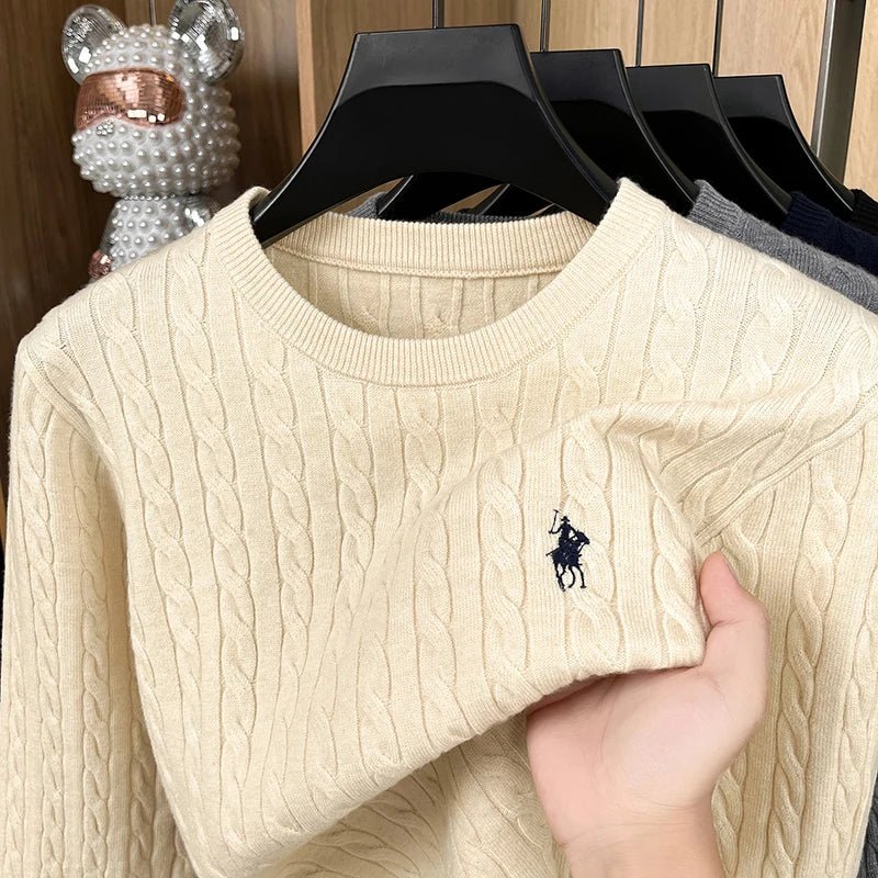 Heißer High-End-Luxus Mann Langarm Strickwaren Rundhals Kein Pilling Kein Verblassen Stickerei Frühling Neue Pullover Freizeit herren Kleidung - flohmarkt-deutschland.shop