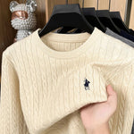 Heißer High-End-Luxus Mann Langarm Strickwaren Rundhals Kein Pilling Kein Verblassen Stickerei Frühling Neue Pullover Freizeit herren Kleidung - flohmarkt-deutschland.shop