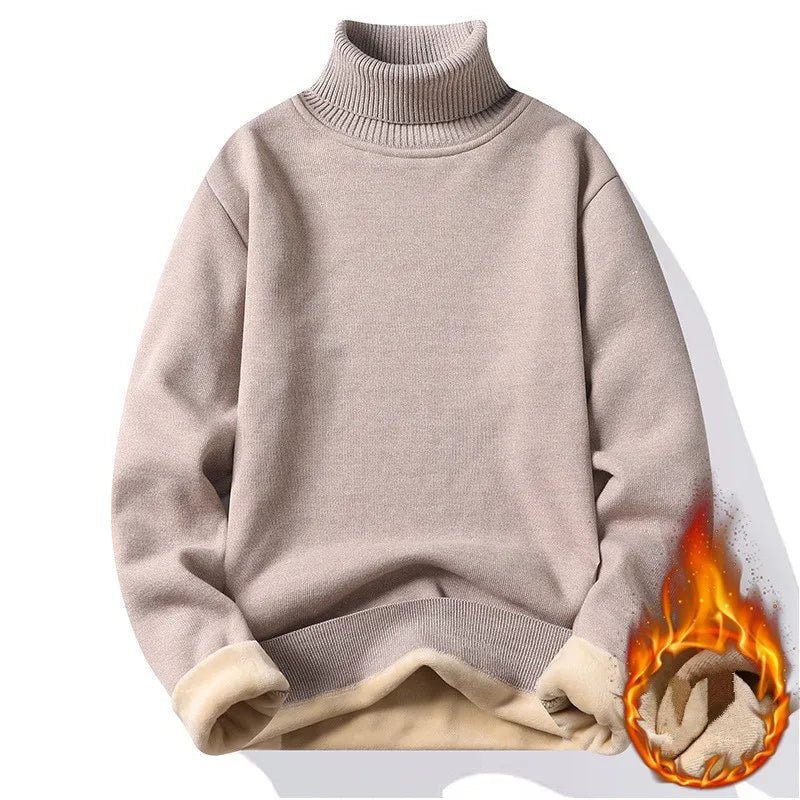 Herbst Winter herren Rollkragenpullover männer Stricken Pullover Rollkragen Gestrickte Pullover Warme Männer Jumper Slim Fit Casual Pullover - flohmarkt-deutschland.shop