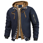 Herbst Winter männer Warme Bomber Jacke Outdoor Mann Dicke Windjacke Wandern Mit Kapuze Mäntel Männer Thermische Sport Zipper Parkas Jacke - flohmarkt-deutschland.shop