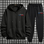Herbst Winter Sport Stil Paris Le Marais Print Herren Trainingsanzug Set 2-teilig Hoodie mit Jogginghose Urban Streetwear Outfit - flohmarkt-deutschland.shop