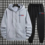 Herbst Winter Sport Stil Paris Le Marais Print Herren Trainingsanzug Set 2-teilig Hoodie mit Jogginghose Urban Streetwear Outfit - flohmarkt-deutschland.shop