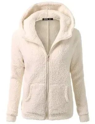 Herbst Winter Warme Jacke Frauen Hoodie Mit Kapuze 2025, Casual Weibliche Hoodies Sweatershirt Zipper Mantel Solide Weiche Fleece Frauen Mantel - flohmarkt-deutschland.shop