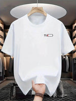 Herren Atmungsaktives Kurzarm-T-Shirt - Knitterfreies Feuchtigkeitsableitendes Rundhals-Shirt für Sommer, Sport & Freizeit - Lei - flohmarkt-deutschland.shop