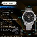 Herren Automatikuhr – Minimalistisch, Edelstahl, Leuchtend, Datum, Wasserdicht - flohmarkt-deutschland.shop