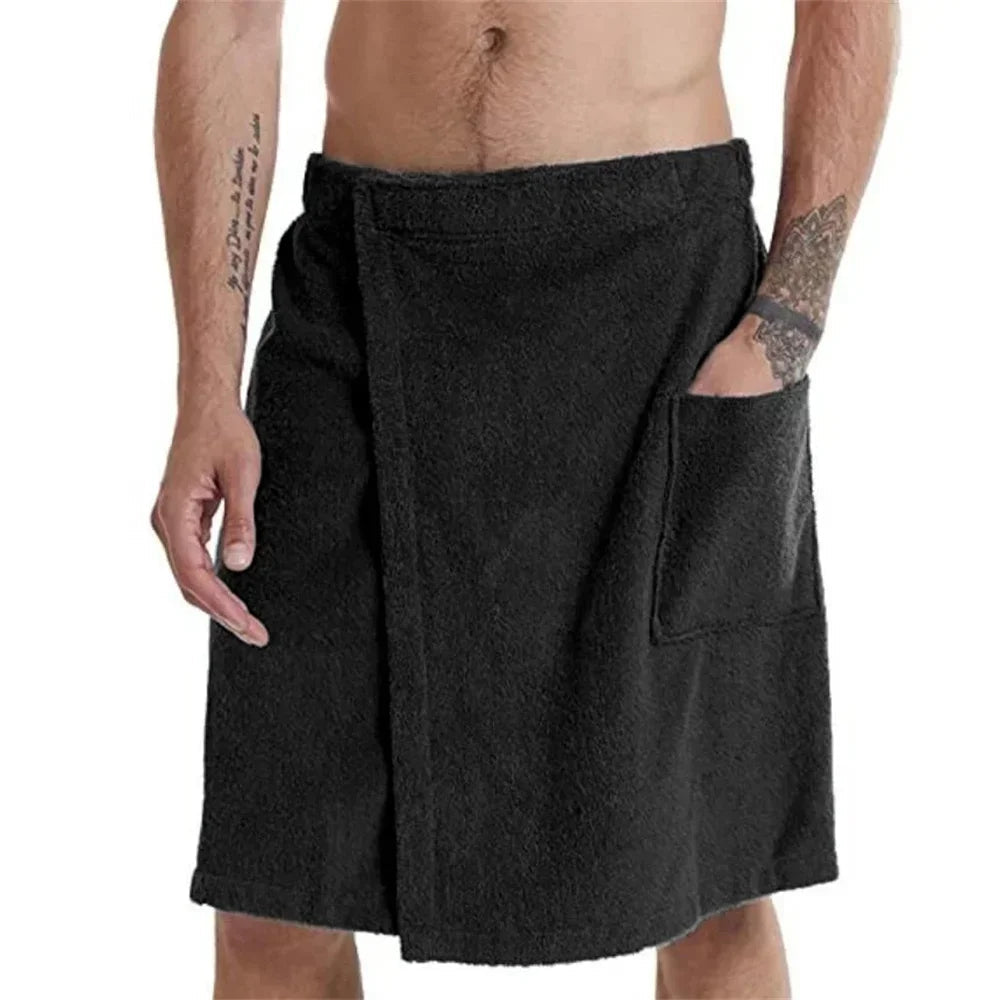 Herren Badehandtuch mit Tasche – Sauna, Gym & Strand - flohmarkt-deutschland.shop