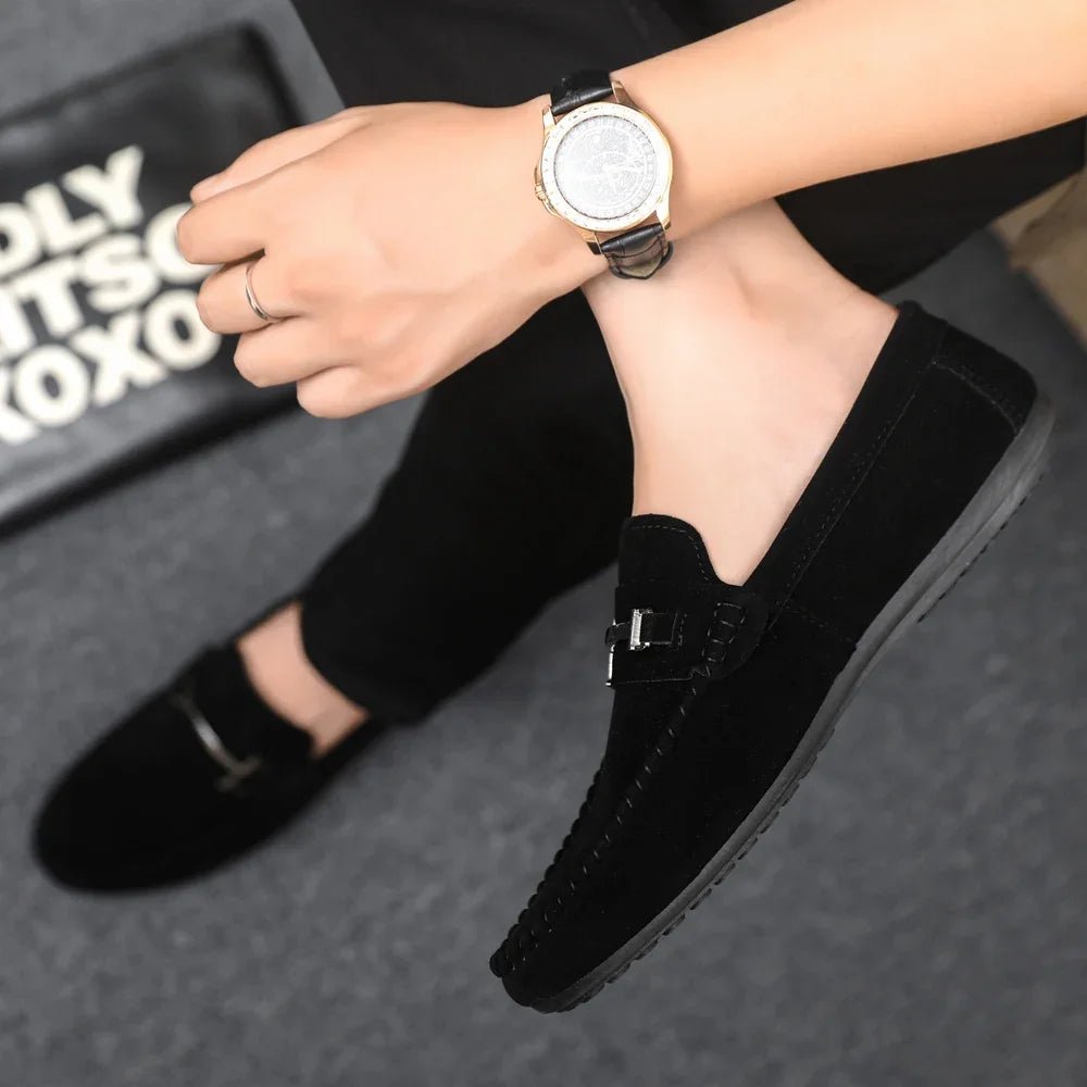 Herren Business Casual Schuhe – Sojabohnen-Material, Schwarz & Grau, Bequem, Frühling & Herbst - flohmarkt-deutschland.shop