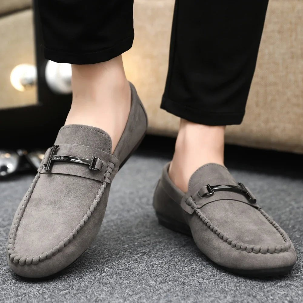 Herren Business Casual Schuhe – Sojabohnen-Material, Schwarz & Grau, Bequem, Frühling & Herbst - flohmarkt-deutschland.shop