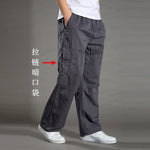 Herren Cargo-Hosen Baumwolle Schwarz Arbeitshosen Sommer Casual Kletter-Jogger Herren Sweathosen Sport Frühling Herbst Twill-Hosen - flohmarkt-deutschland.shop