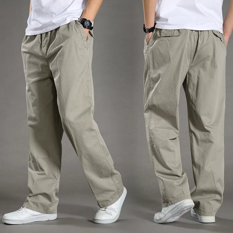 Herren Cargo-Hosen Baumwolle Schwarz Arbeitshosen Sommer Casual Kletter-Jogger Herren Sweathosen Sport Frühling Herbst Twill-Hosen - flohmarkt-deutschland.shop