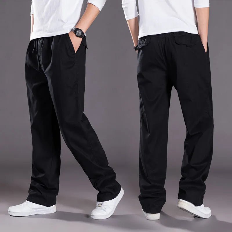 Herren Cargo-Hosen Baumwolle Schwarz Arbeitshosen Sommer Casual Kletter-Jogger Herren Sweathosen Sport Frühling Herbst Twill-Hosen - flohmarkt-deutschland.shop