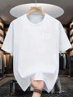 Herren Einzelstück T-Shirt mit Rundhalsausschnitt kurzen Ärmeln, strapazierfähig, entspannt bequem, für jedes Wetter, feine Te - flohmarkt-deutschland.shop